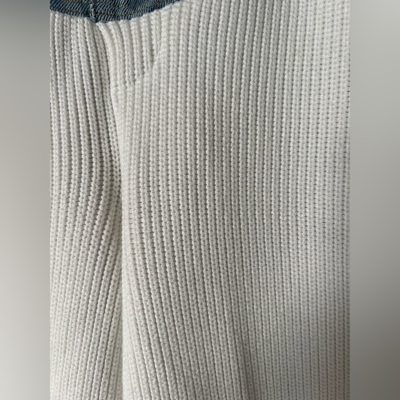 SER.O.YA NWT Chani Knit and Denim Pants in White & Coastline - Picture 12 of 16
